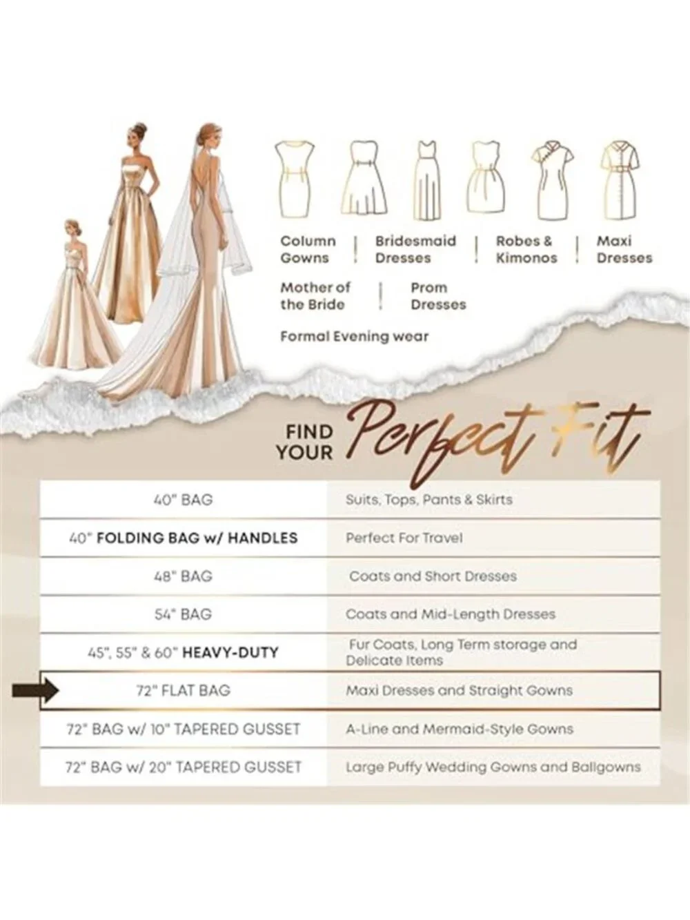 Extra Long Dress Garment Bag Wedding Gown Storage Travel Protector 72 Inch